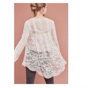 Floreat Anthropologie Lace Boho Top